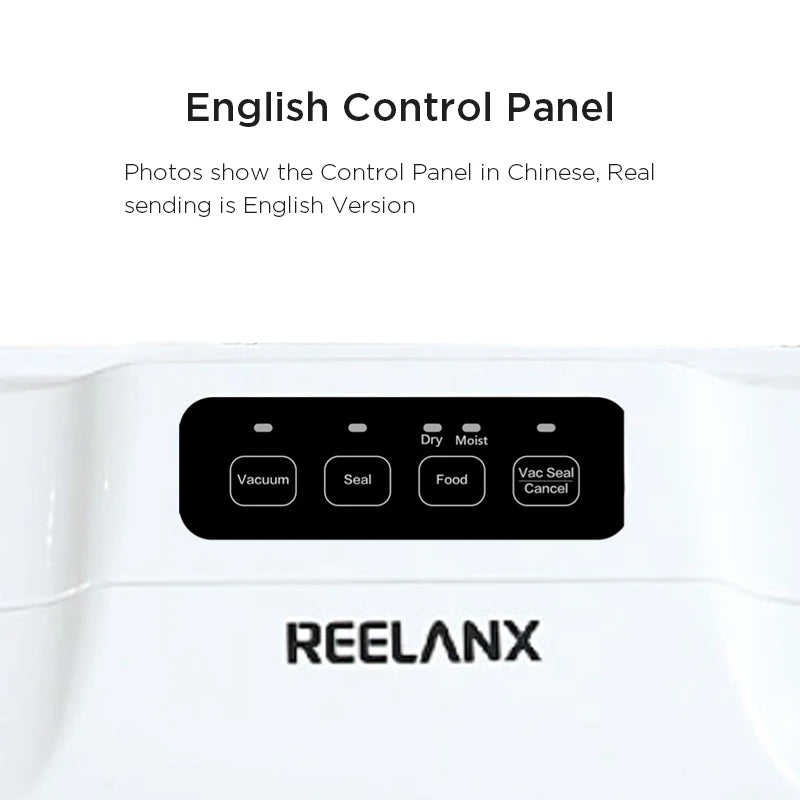 REELANX Máquina De Embalagem De Vácuo Automática, Selador De Vácuo, Melhor Embalador De Vácuo, Embalagem De Vedação, V1, 140W, 15Pcs Sacos