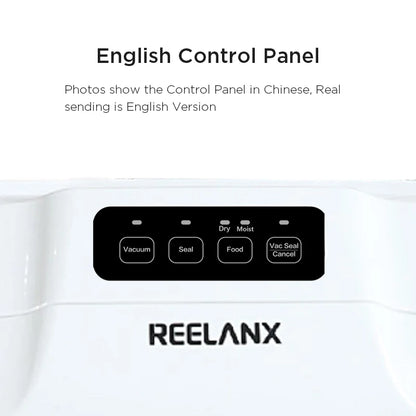 REELANX Máquina De Embalagem De Vácuo Automática, Selador De Vácuo, Melhor Embalador De Vácuo, Embalagem De Vedação, V1, 140W, 15Pcs Sacos