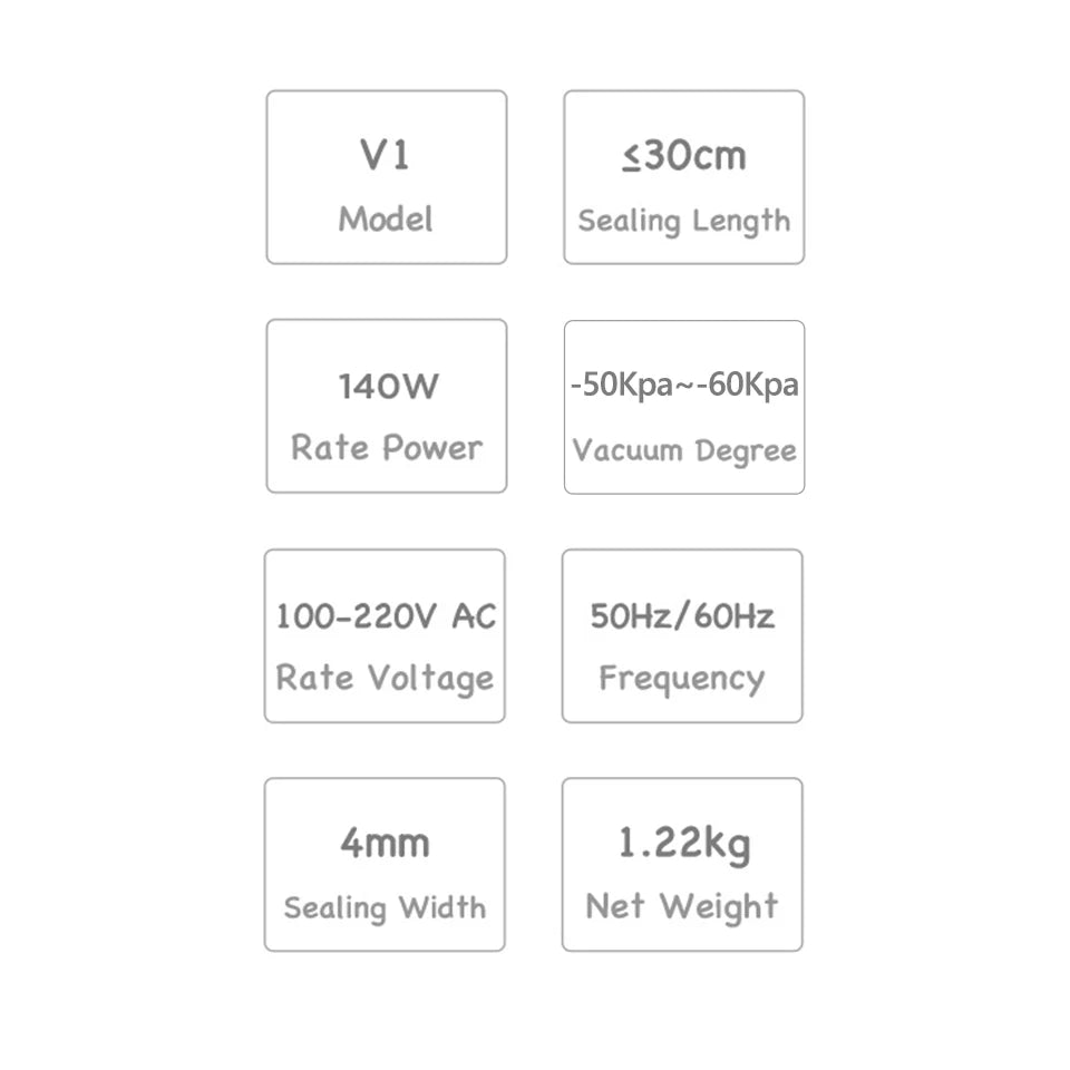 REELANX Máquina De Embalagem De Vácuo Automática, Selador De Vácuo, Melhor Embalador De Vácuo, Embalagem De Vedação, V1, 140W, 15Pcs Sacos