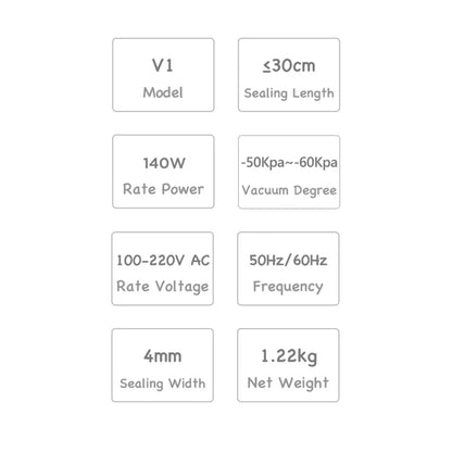 REELANX Máquina De Embalagem De Vácuo Automática, Selador De Vácuo, Melhor Embalador De Vácuo, Embalagem De Vedação, V1, 140W, 15Pcs Sacos