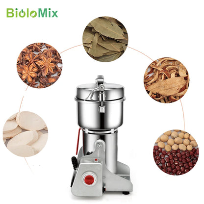 Biolomix 800g 700g grãos especiarias hebals cereais café moedor de alimentos secos moinho máquina moagem gristmill farinha em pó triturador