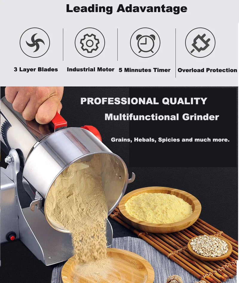 Biolomix 800g 700g grãos especiarias hebals cereais café moedor de alimentos secos moinho máquina moagem gristmill farinha em pó triturador