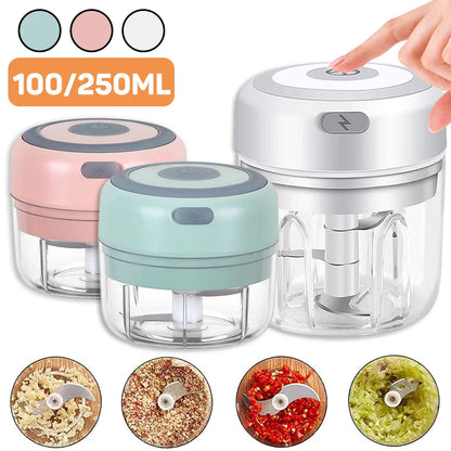 Cortador de Alimentos Elétrico, mini alho espremedor, moedor de carne, vegetal chopper, cozinha gadgets